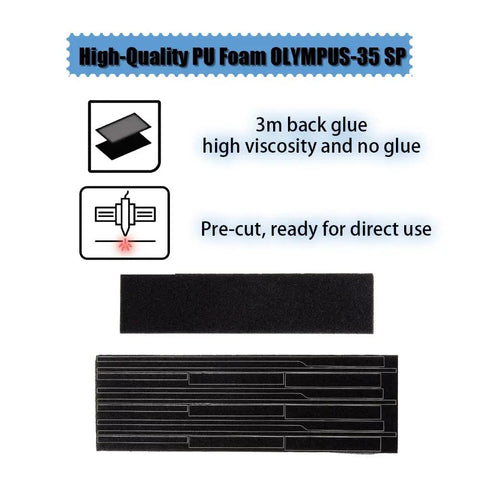 Slick Pre Cut Self Adhesive Light Seal Foam Sponge Repair Kit To Plug Light Leaks On Your Vintage Olympus 35 Sp Film Camera Gear Fast With Tight Fits And Fresh Cushion Pads - pre-cut PU foam.