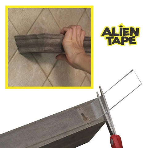 Using Heavy Duty Double Sided Nano Tape Clear Adhesive for instant bonding, cutting tape for wall decor application, no curing required