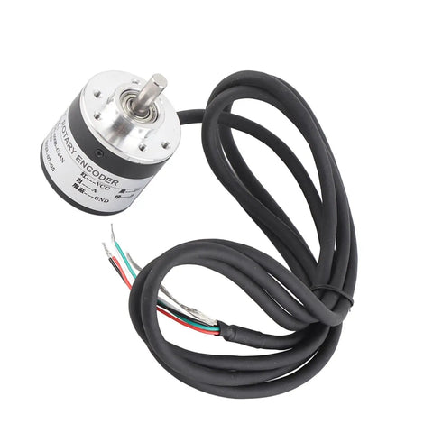 Rock-Solid Magnetoelectric Incremental Encoder For Industrial Automation With 600 PPR, High Precision Sensor, 5V To 24V Operation, Single Phase 600 PPR And 2400 PPR In Two Phase Setup, shaft and cable