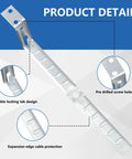 Heavy Duty Wall Mount Cable Support Clamps 100 Pack Galvanized Steel Electrical Brackets With Locking Tab, foldable locking tab and pre-drilled holes.