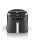 Game Changer 5 Quart Air Fryer With 5In1 Cook Functions For Insanely Crispy Results At 1750 Watts Leveraging Air Crisp Superheated Tech To Roast Bake Reheat Or Dehydrate Slick Grey Design front view with digital controls.