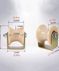 Easy Swap Heavy Duty Nylon Caster Wheels With Precision Double Bearings for silent gate rolling and industrial carts, shown from side with dimensions.