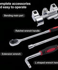 Built Tough Manual CCD Cable Bender Tool For 10kv Power Lines Adjustable 0 To 90 Degree Wire Bending Gear with ratchet handle and wrenches.