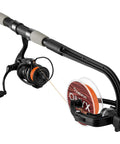 Fishing Line Winder Spooler Machine With Adjustable Spool Width And Spring Loaded Tension, suction cup base, on table surface