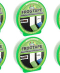 Six rolls of All Purpose Multi Surface Painter Tape With PaintBlock Tech For Crisp Lines, 1 Inch Wide, 0.94 In X 45 Yds, Green, Medium Adhesion