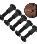 Tough As Nails M6x25 Stainless Steel Binding Post Screws For Leather Bags And Saddle Work Premium Socket Cap Fasteners, black rivets.