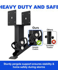 Built Like A Tank Adjustable Roof Riser Brackets That Swivel To Nail Any Pergola Pitch For Easy Backyard Setup Super Durable Steel, heavy-duty support with reliable fixation for pergolas.