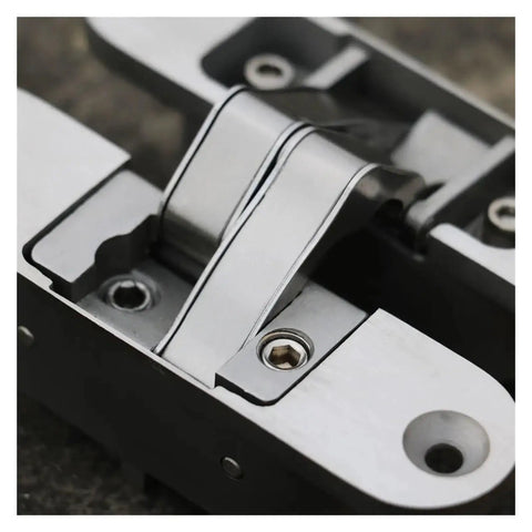 Close-up of Level Up Your Cabinetry with This Heavy Duty 3D Adjustable Invisible Hinge crafted from Tough As Nails SUS 304 Stainless Steel.