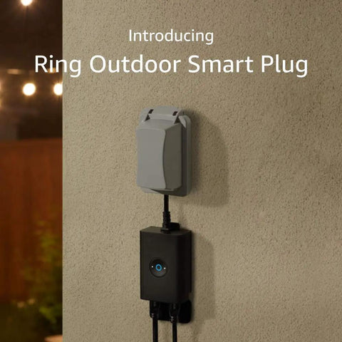 Weather Resistant Dual Outdoor Smart Plug That Puts Garden Lighting In Your Hands With Pretty Slick App Control And Easy Timer Features For Stress Free Home Management And Big Time Durability mounted on a wall.