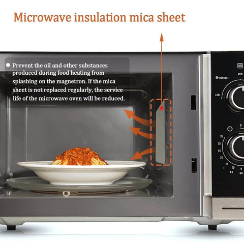 Microwave with installed Five Pack Waveguide Covers For Microwave Ovens Mica Sheet Replacement Part Universal Microwave Repair Shield