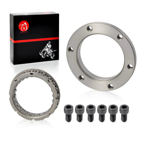 Hella Strong Starter Clutch Overrun Bearing And One Way Idler Clutch Assembly For Raptor Warrior Wolverine with bolts and packaging.