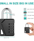 Small Combo Padlocks For Gym And School Lockers Totally Foolproof Keyless Dials with dimensions for easy use and security.