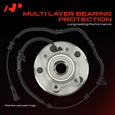 Built Tough Rear Wheel Bearing And Hub Assembly With Integrated Abs Sensors showing smooth finish and reinforced seal rings.