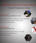 HAOBO engine coolant temperature sensor poster front view with gauge icons and sensor images.
