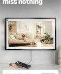 Image showing a Tiny 2K Plus Plug In Indoor Security Camera Kit With Night Vision, Crisp Audio, Motion Alerts For Home And Pets, Dual Pack White, Easy Setup And Works With WiFi installed, displaying pets on a monitor.