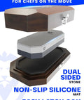 All In One Knife Sharpening Kit With Dual Grit 1000 6000 Whetstones Extra Thick Corundum Sharpening Stones in Oak Box