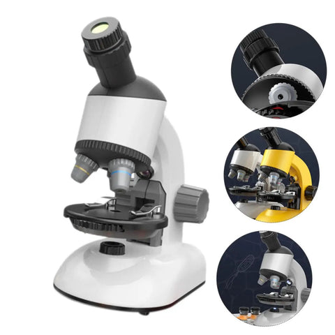 Kid Friendly Rotating High Definition Microscope For Boys And Girls Battery Not Included Educational Science Microscope Set