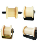 Heavy Duty Nylon H Groove Swivel Pulleys Featuring Dual Ball Bearings For Tough As Nails Sliding Doors Windows Drawers And Furniture Track Hardware Two Pack.