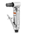 Top Shelf Pneumatic Angle Die Grinder Delivering 25000rpm High Speed Air Power For Rapid Grinding Smooth Polishing And Metal Surface Prep A Straight Up Shop Powerhouse side view with a silver finish.