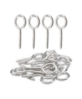 Hardcore M3 X 1-1/2 Inch Screw Eyes Pack Of Twenty Rock Solid Heavy Duty Lag Eye Bolts Crafted From Drip Proof 304 Stainless Steel.
