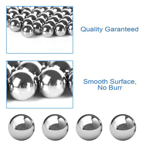 Top Shelf Sae Precision Chrome Steel Ball Bearings 500 Piece Assorted Bike Tool Kit showcasing smooth chrome balls with no burrs.