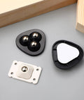 Components of 32 Pack Self Adhesive Mini Caster Wheels with 360 Degree Swivel, ABS and Stainless Steel Build in two styles