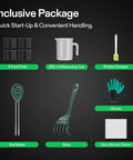 Inclusive package for Five Layer Worm Compost Bin For Home Gardens 50L Vermicomposting Kit, includes tools and accessories.
