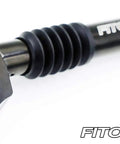 Close-up of 27.2 Millimeter Diameter 350 Millimeter Length Suspension Seat Post With Clamp For Mountain Bikes Beach Cruisers BMX And Tandem Bikes Black Built In Spring Suspension For Smoother Ride And Durable Steel And Aluminum Construction