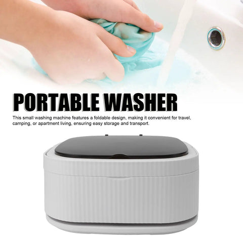 Ultra Compact Foldable Portable Washing Machine with Two In One Wash And Dry Combo Function, compact design for easy travel and storage.