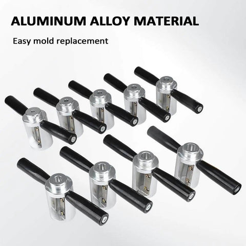 Kickass High Voltage Cable Chamfering Tool And Manual Ring Stripper With Forged Steel Die For Cross Linked Insulation Stress Cone Total No Sweat Operation displayed from top angle on a white background.