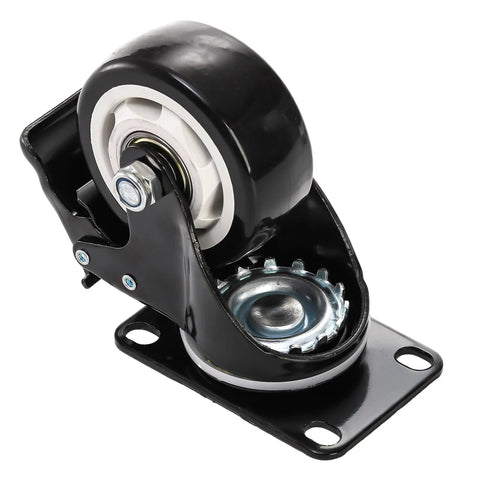 8 Pack 3 Inch Caster Wheels With Safety Brake Heavy Duty Swivel Plate Casters 360 Degree Rotating No Noise Wheel For Cart