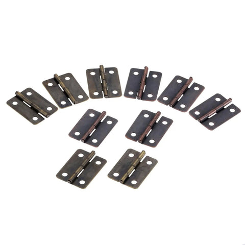 Top Shelf Antique Cabinet Hinges 10 Pack With Hella Sturdy 25 By 18 Millimeter Build decorative hardware for vintage boxes.