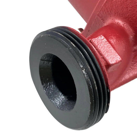 Close-up of Heavy Duty Circulator Pump 115V Replacement Up1529Su 59896775, showing metal housing and black connection.