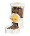 Automatic Pet Water Dispenser With Leakproof Cage Mount Keeps Your Pups Hydrated Straight Up No Mess Easy Hang Bowl For Cats And Dogs in white with yellow knob.