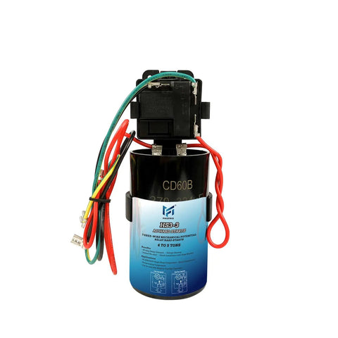 Heavy Duty AC Hard Start Kit For Four To Five Ton Air Conditioners Pre Wired Hvac Starter with capacitor and wiring.