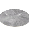 Grey Sintered Stone Lazy Susan Turntable Smooth 360 Degree Silent Rotating Serving Tray For Kitchen And Dining Table Heavy Duty Centerpiece Thirty Nine Inches Wide, top view.