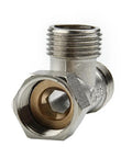 Tough And Slick T Adapter Diverter Valve For Bidet Sprayer And Shower Splitter with solid brass construction and three way fitting.
