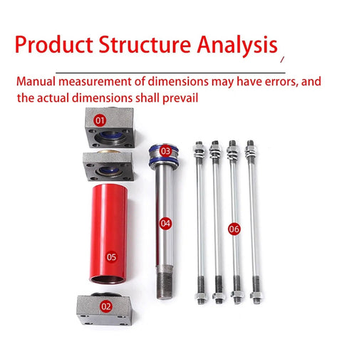 Heavy Duty Hydraulic Cylinder With Double Direction Tie Rod For Lifting Hob63 Series parts layout and analysis