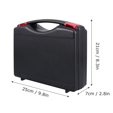 Heavy Duty Plastic Tool Box With Sturdy Handle For Secure Storage And Carry All Craft And Diy Gear And Handyman Repairs Smarter Shop, black, 25cm x 21cm x 7cm