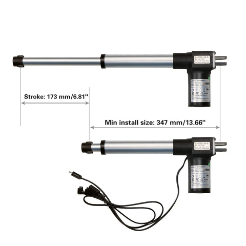 No Stress Heavy Duty Power Recliner Motor And Linear Actuator For Lift Chair Replacement DL DT 2001 with 13.66in drawbar and 6.81in stroke
