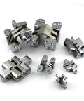 Bombproof Invisible Hinges For Doors And Cabinets 3O4 Stainless Steel Folding Design hardware, various sizes and designs, showcasing durability.