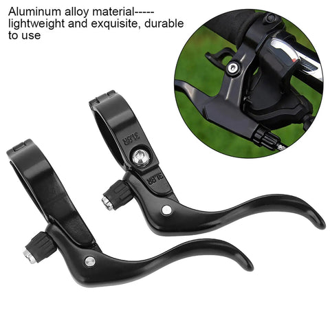 Pair Of Lightweight Aluminum Alloy Road Bike Brake Levers For 31.8mm Handlebars Black Durable And Sturdy With Smooth Braking