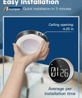 Hand holding 12 Pack 4 Inch LED Can Lights Retrofit Recessed Downlights With Baffle Trim Dimmable 8.5W 3000K