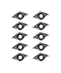 10 Pack Carbide Turning Inserts For Aluminum DCGT32.50 DCGT11T302 Replacement Cutting Tools For CNC Lathe Efficiency Heat Resistant Premium