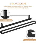 Heavy Duty Floating Shelf Brackets With Reusable All Metal Jigs For Pros And DIYers, Fits Wood From 1.75 To 4 Inches