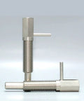 Heavy Duty Screw In Indexing Plunger With Rock Solid M12 Thread And Slick Pin Action For Cnc Clamping and Jig Work, Stainless Steel Construction.