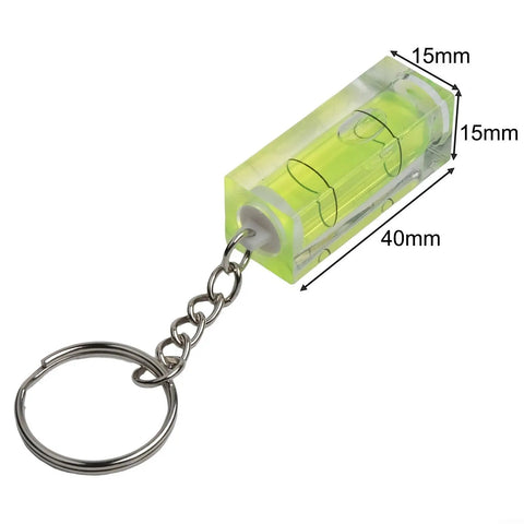 10 Pack for mini for spirit Levels Green and Blue for acrylic Glass Square keychain level measuring 40mm x 15mm.