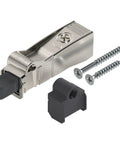 Soft Close Door Adapter Kit For Compact Hinges 10 Piece Cabinet Set includes metal adapter, spacers, and screws.
