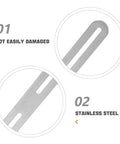 Two Pack Adjustable Stainless Steel Flat Brackets With Dual Head Movable Design showing slotted durable design