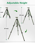 Heavy Duty Zinc Tripod Base Impact Sprinkler, 360 Degree Rotating, 3 Height Adjustable Steel Sprinkler Head in three positions